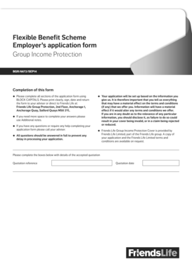 Employer's Group Income Protection Application