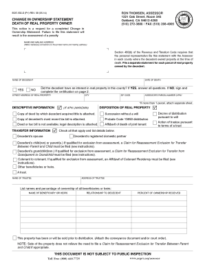 California Change in Ownership Statement