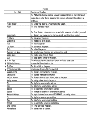 Person Maintenance Form