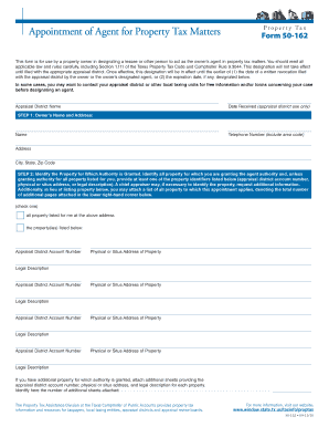 Texas Property Tax Agent Appointment Form