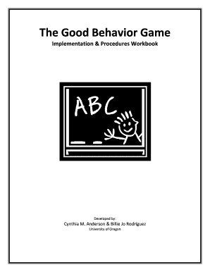 Good Behavior Game Implementation Workbook