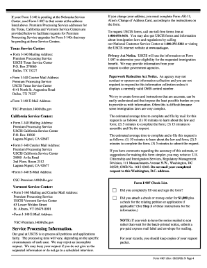 USCIS Form I-907 Request for Premium Processing Service