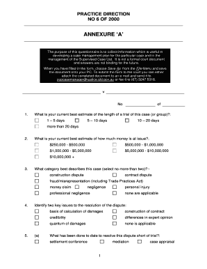 Case Management Questionnaire