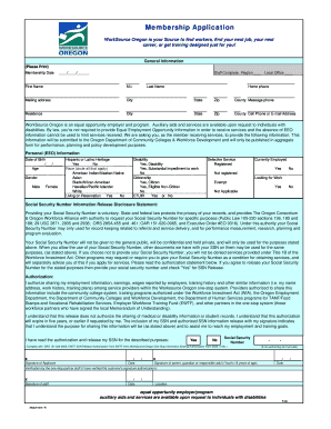 WorkSource Oregon Membership Application