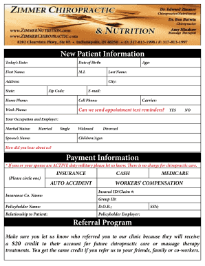 New Patient Information Form