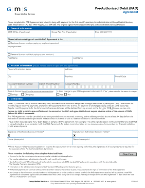 Pre-Authorized Debit Agreement