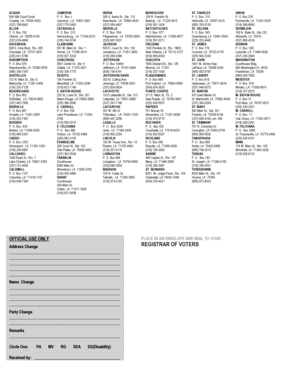 Louisiana Voter Registration Form