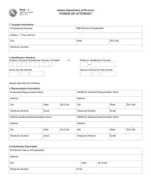 Indiana Power of Attorney Form 49357