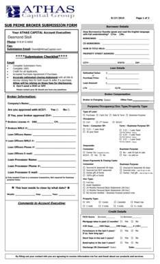 Subprime Broker Submission Form