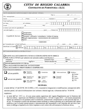 Contratto di Fornitura—S.I.I.