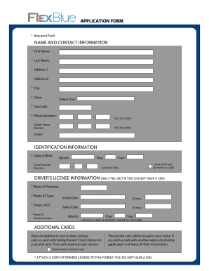 Application Form for Additional Card