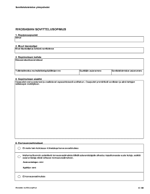 Criminal Case Mediation Agreement