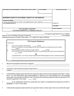 California Conservatorship Counsel Report