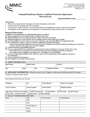 Hospital Liability Protection Application