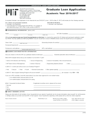 Graduate Loan Application