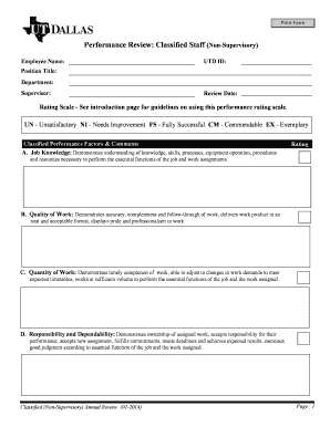 Annual Performance Appraisal Form