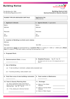 Building Notice Application