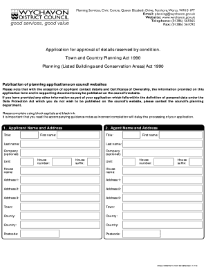 UK Planning Application Form