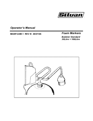 Foam Marker Operator's Manual