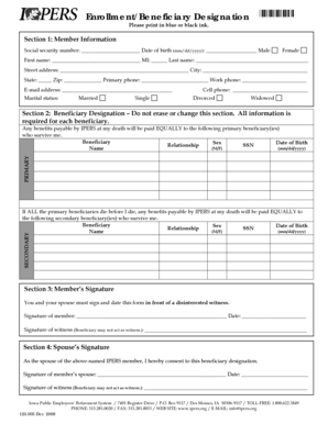 Iowa Beneficiary Designation Form