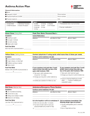 Asthma Action Plan