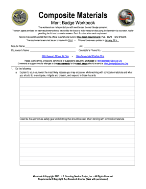 Composite Materials Merit Badge Workbook