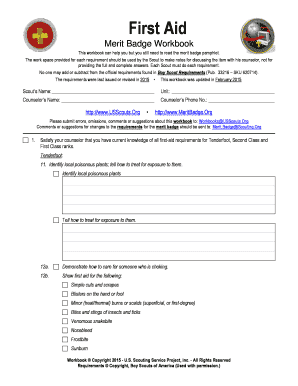 First Aid Merit Badge Workbook