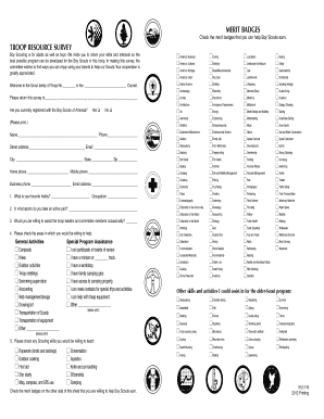 Boy Scouts Troop Resource Survey
