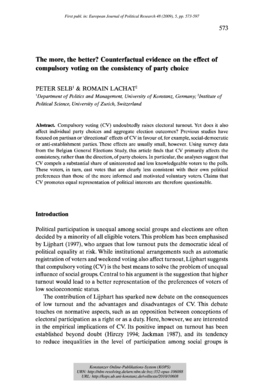 Acting resume template - The more the better Counterfactual evidence on the effect of compulsory voting on the consistency of party choice