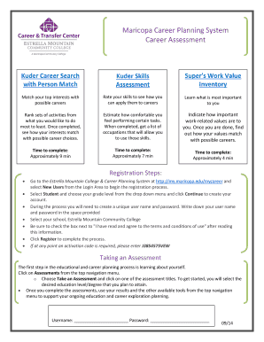 Maricopa Career Planning System Assessment