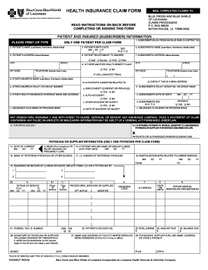 Health Insurance Claim Form