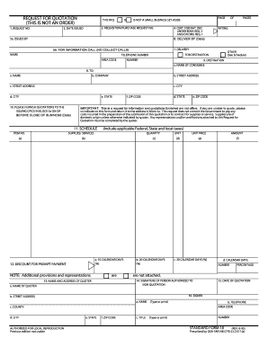 Request for Quotation Form