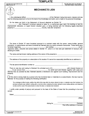 Iowa Mechanic's Lien Form