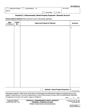 California Rental Property Expenses Form