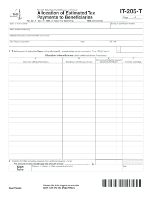 New York IT-205-T Form