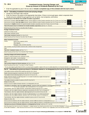 T3 Schedule 8 Investment Income Form