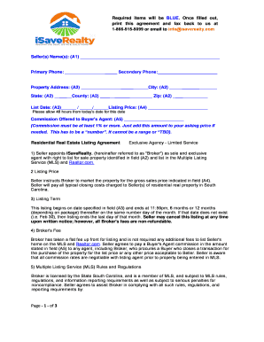 Residential Real Estate Listing Agreement