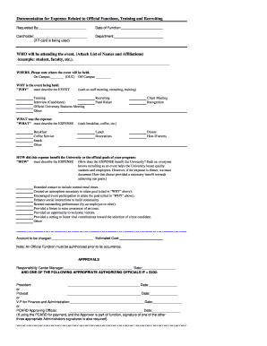 University Expense Approval Form
