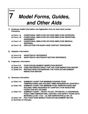 Conditional Employee and Food Employee Interview Form