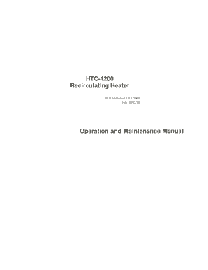 Operation and Maintenance Manual HTC-1200 ... - PTB Sales