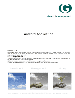 Landlord Application Form