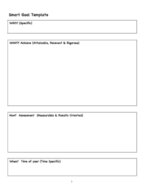 Smart Goal Template