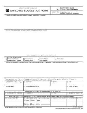 Employee Suggestion Form