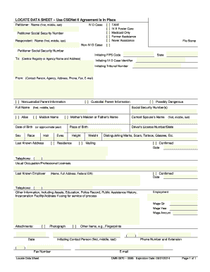 Locate Data Sheet