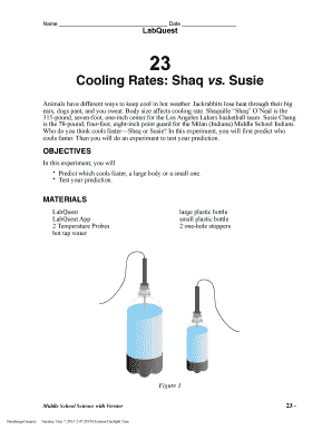 Cooling Rates Experiment Form