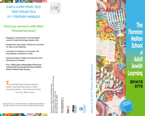 Florence Melton School Adult Jewish Learning Registration Form