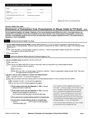 Chapter 7 Bankruptcy Exemption Form