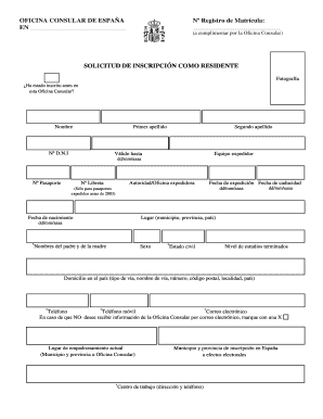 Solicitud de Inscripción Consular