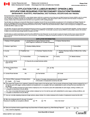 Labour Market Opinion Application Form