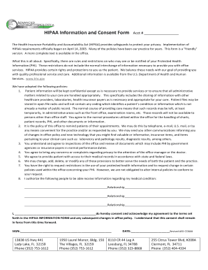 HIPAA Information and Consent Form
